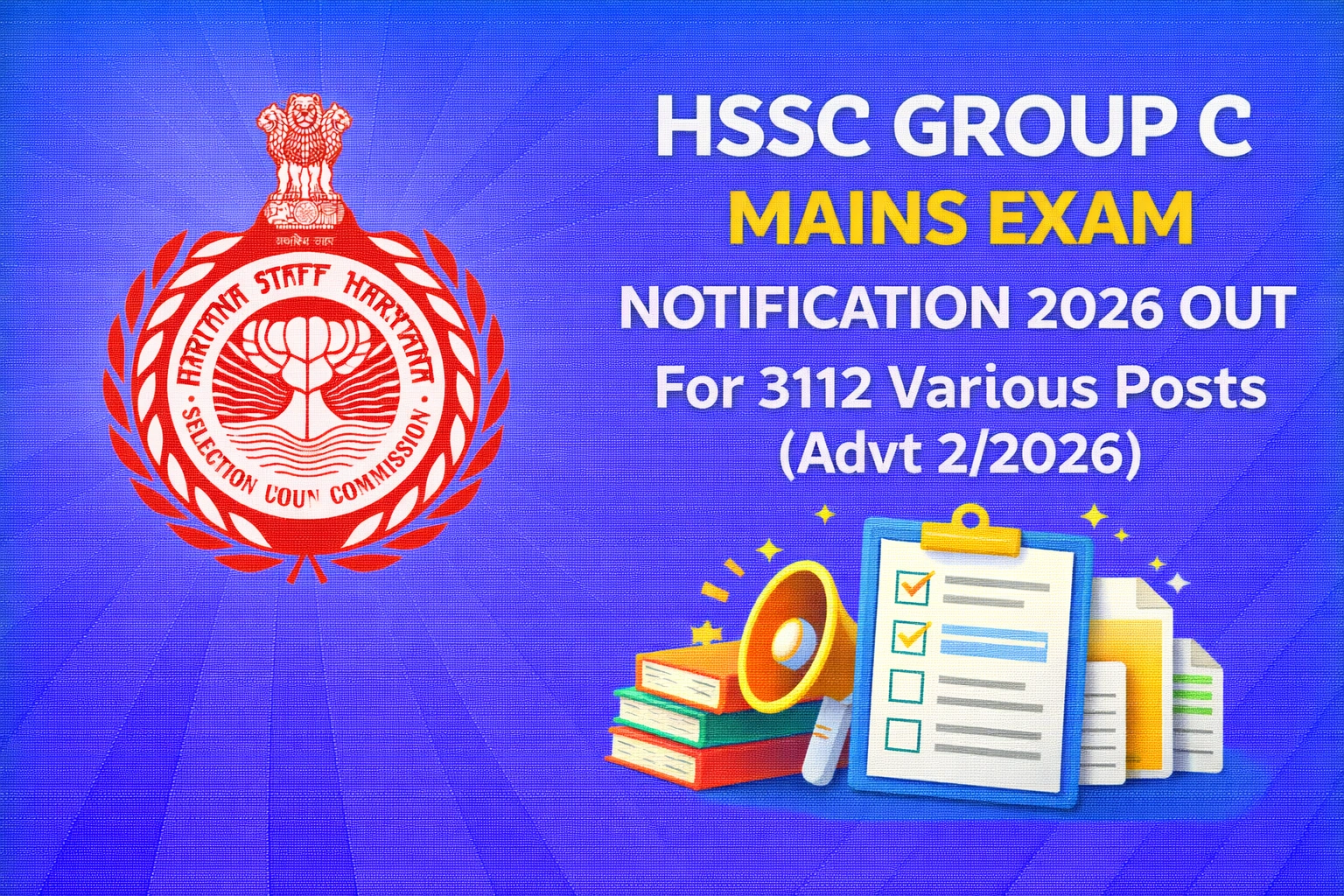 HSSC Advt 2/2026 Group C Mains