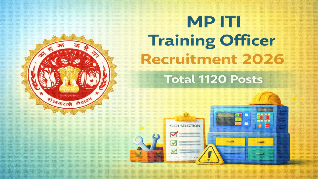 MP ITI Training Officer 2026 Recruitment