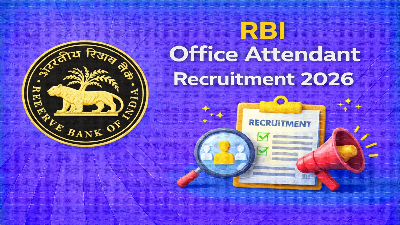 RBI Office Attendant Recruitment 2026